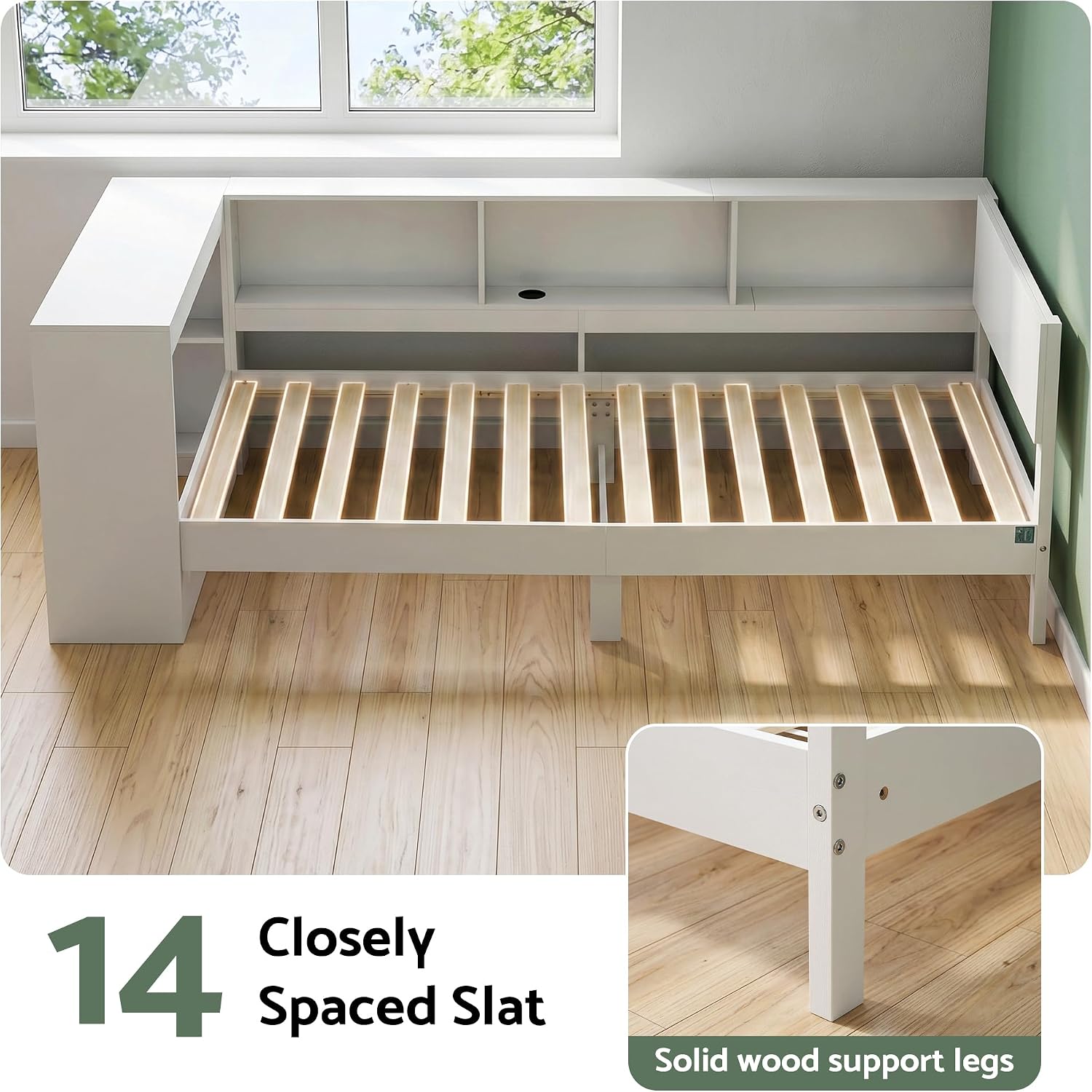 Corner Bed with Desk & Shelves photo 5