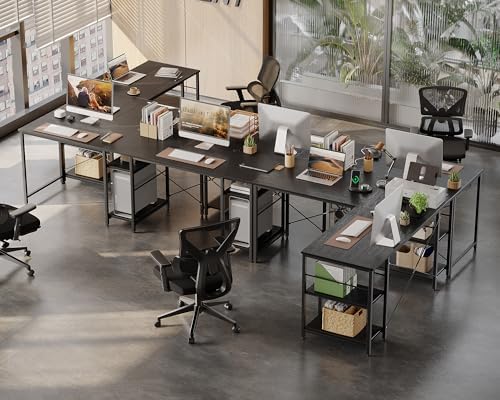 Desk with Storage Shelves 151cm photo 3