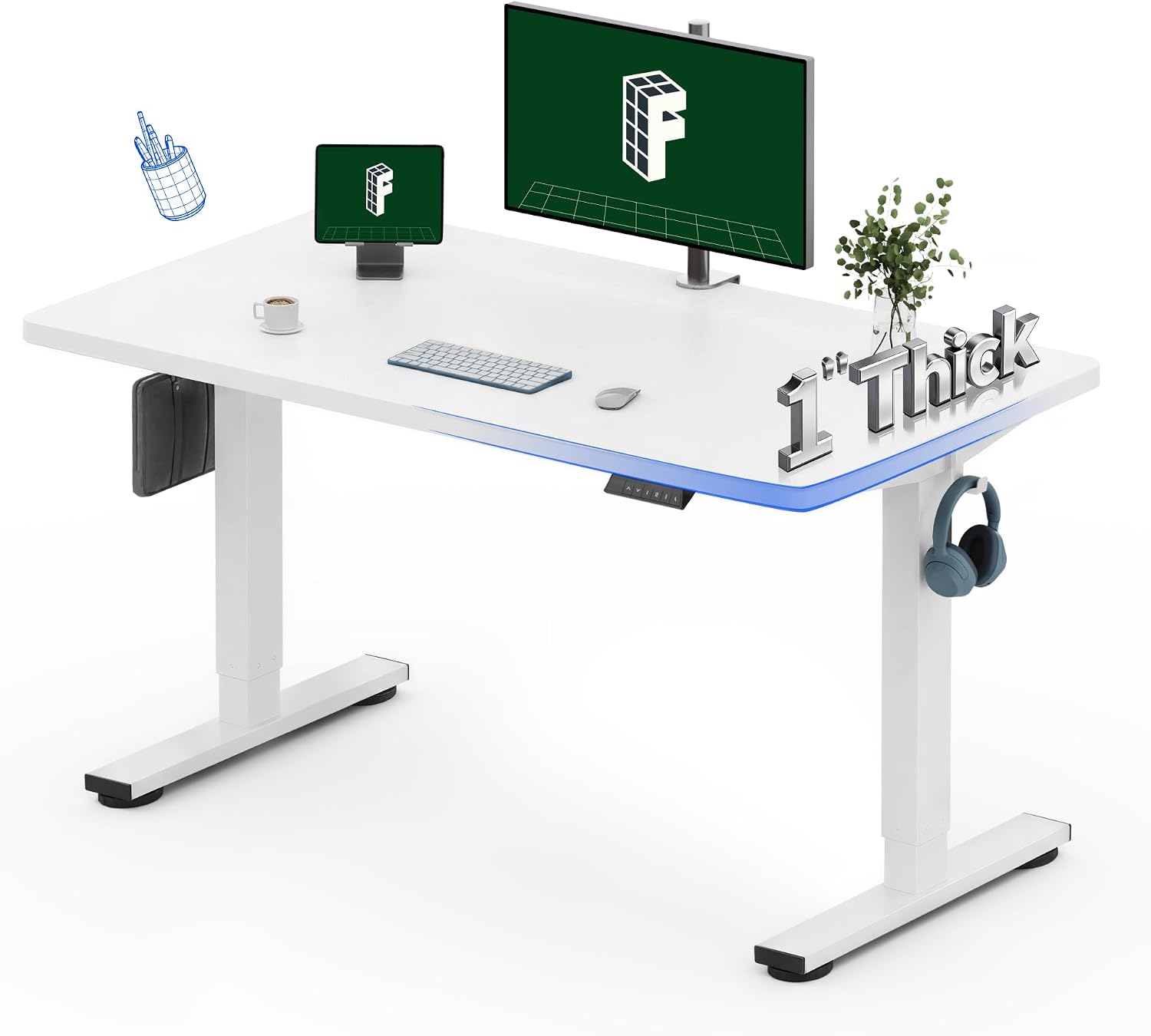 L-Shaped Desk with Shelves 140cm photo 2