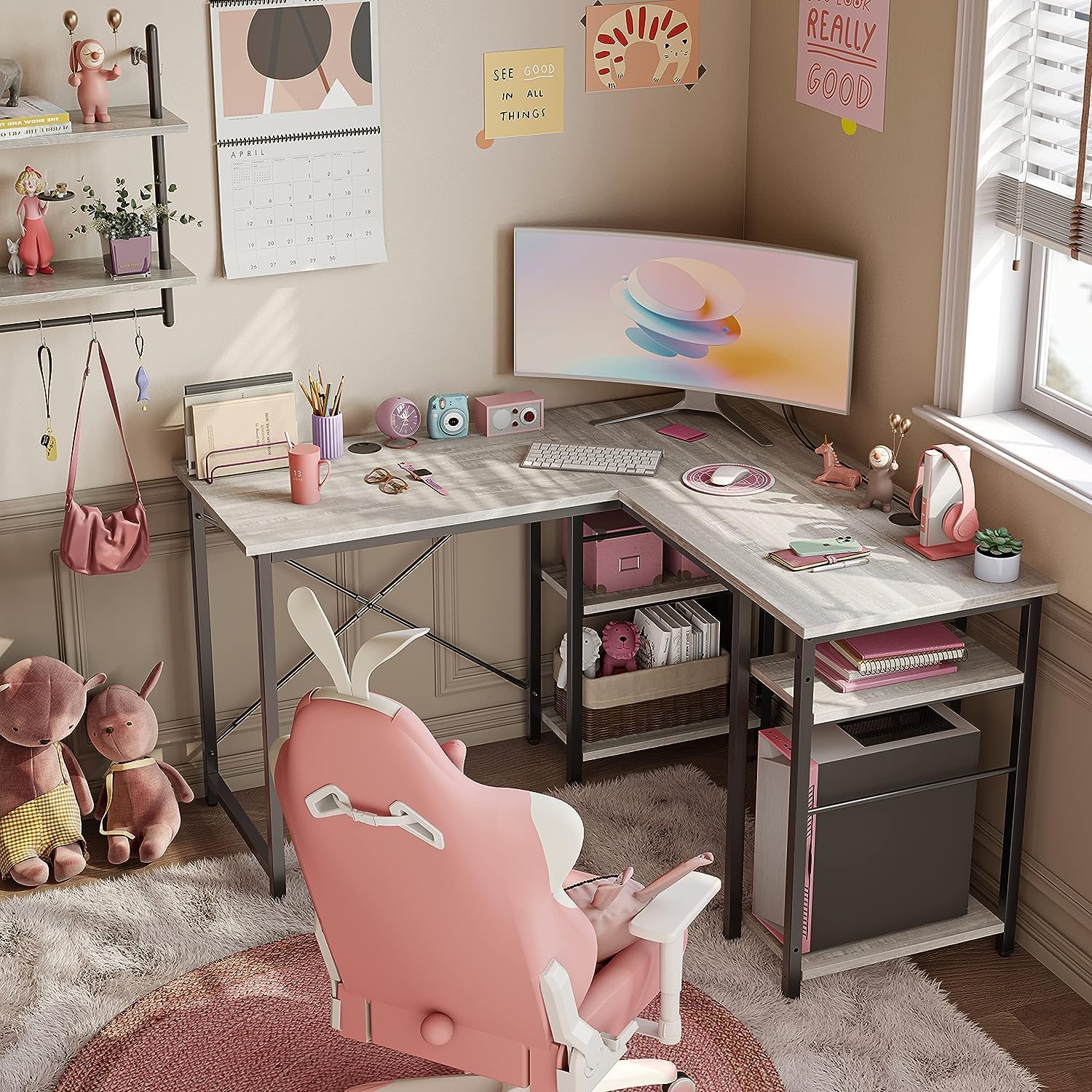 Reversible L-Shaped Desk 120cm photo 2