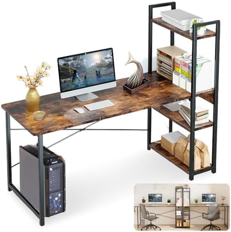 Desk with Reversible Shelves 100cm