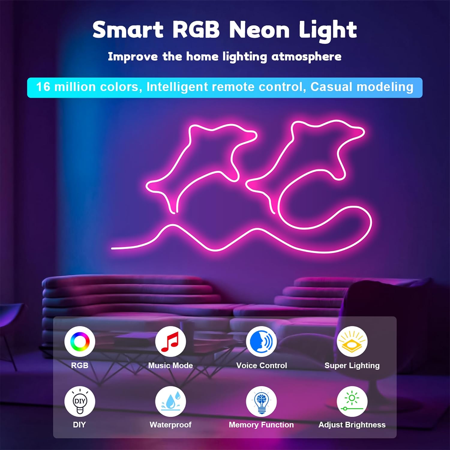 Smart Neon Rope Lights 6m photo 4