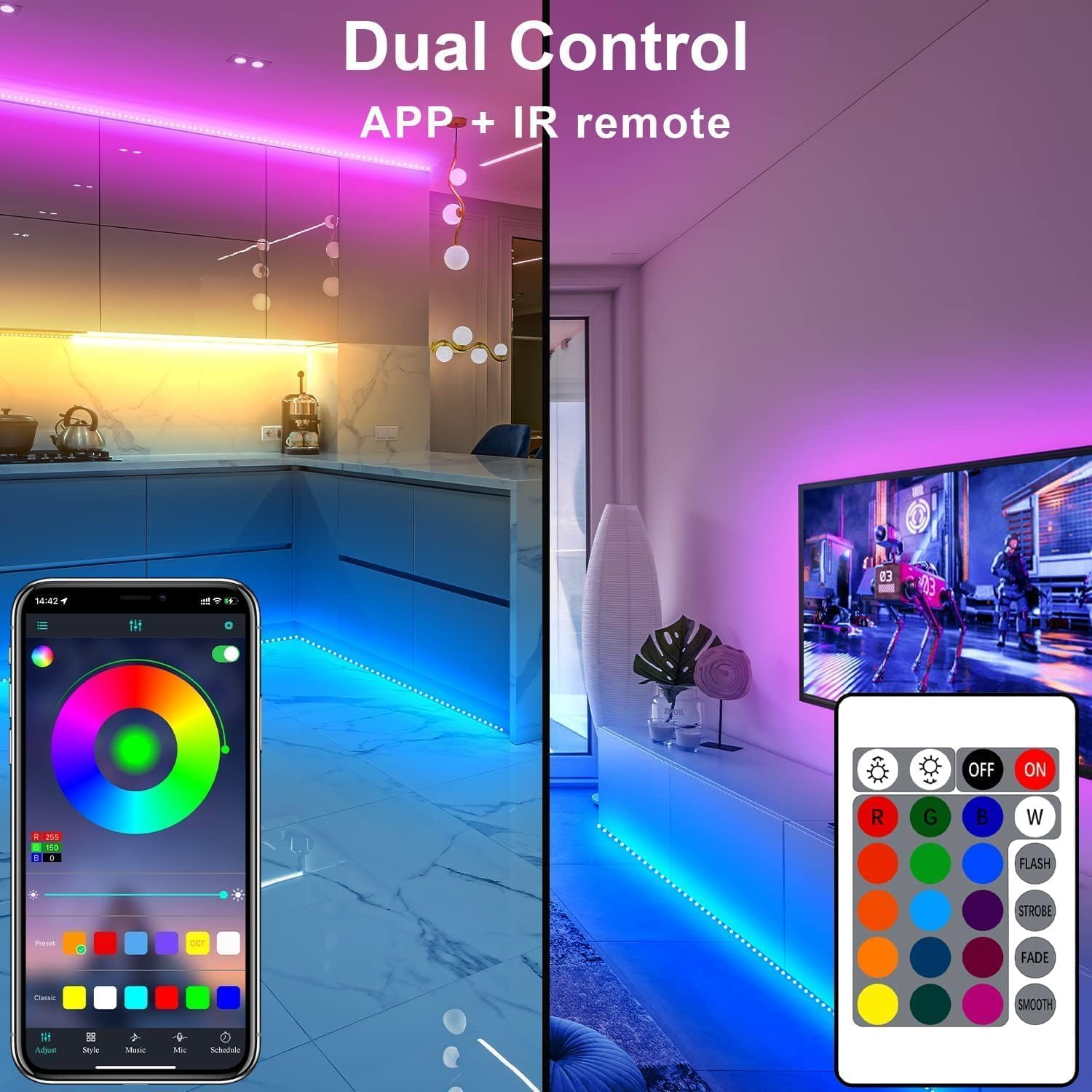 USB RGB Strip Kit 5m photo 4