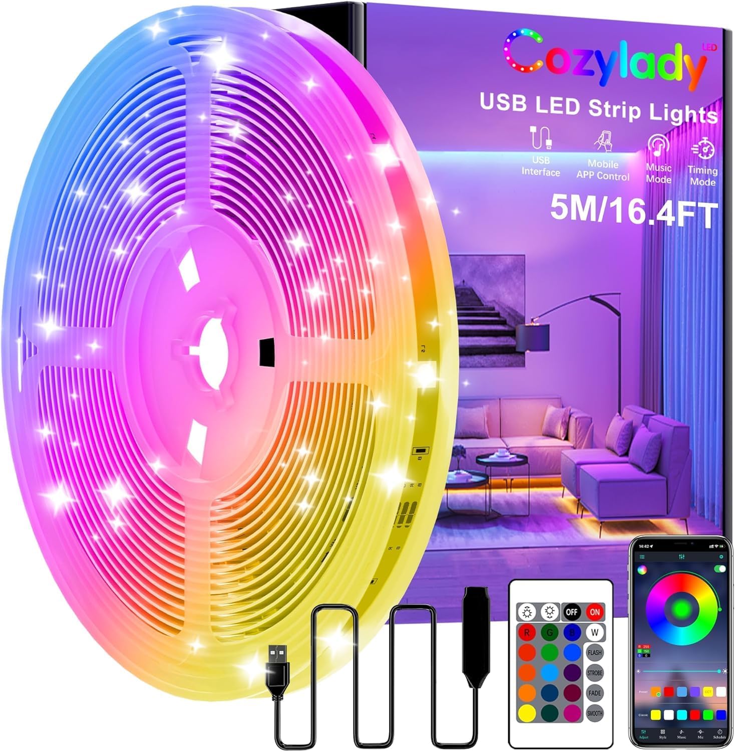 USB RGB Strip Kit 5m