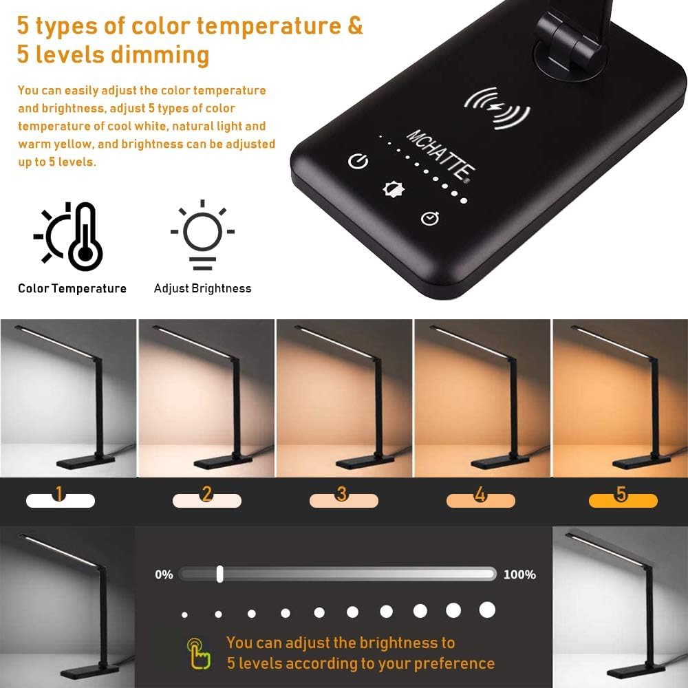 Desk Lamp with Wireless Charger photo 5