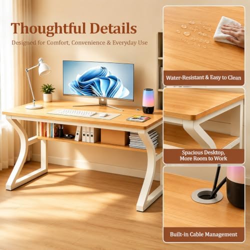 Study Desk with Shelf 80cm photo 4