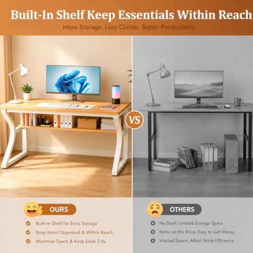 Study Desk with Shelf 80cm photo 5