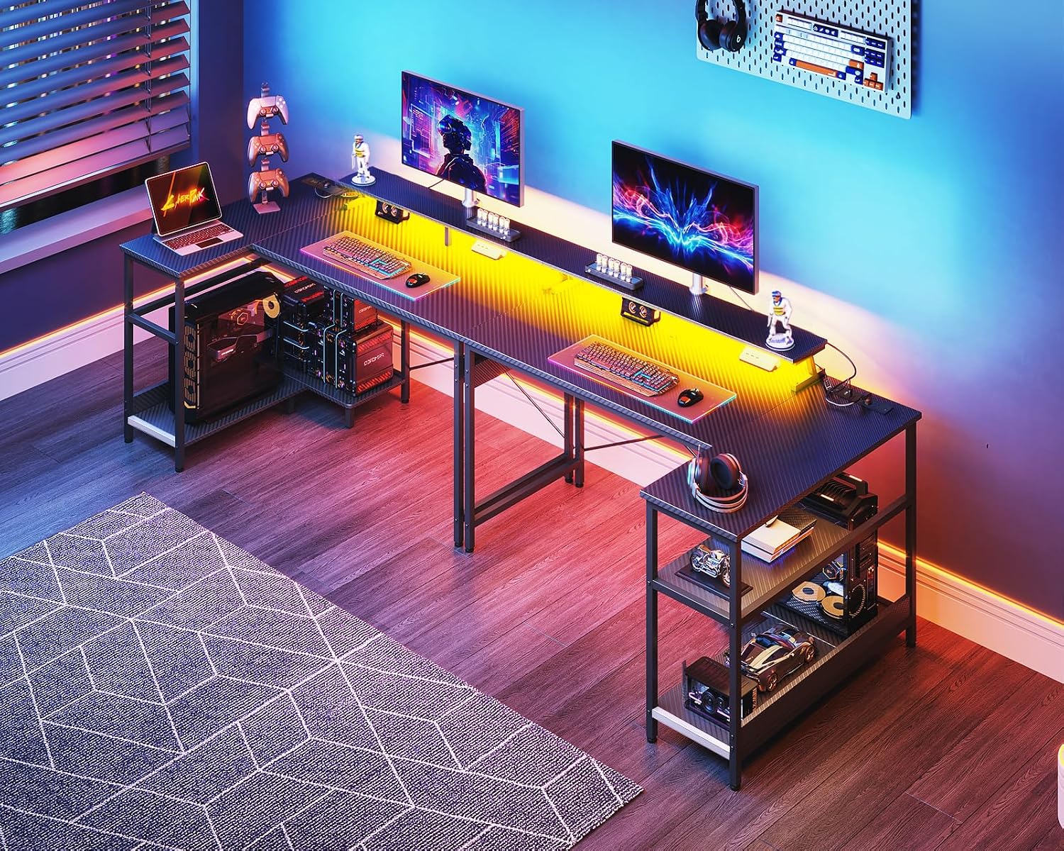 LED Desk with Power Outlet photo 2