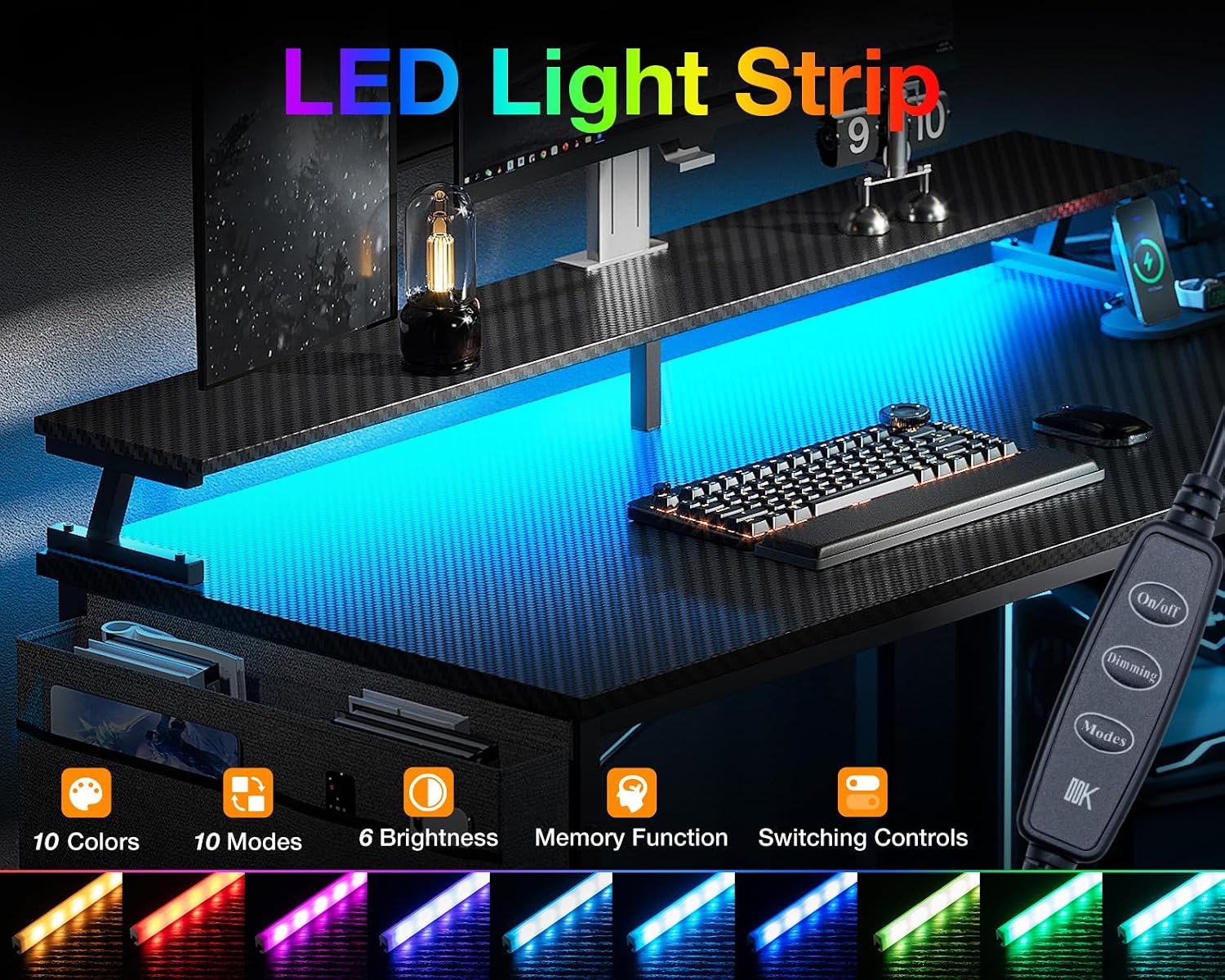 LED Desk with Power Outlet photo 4
