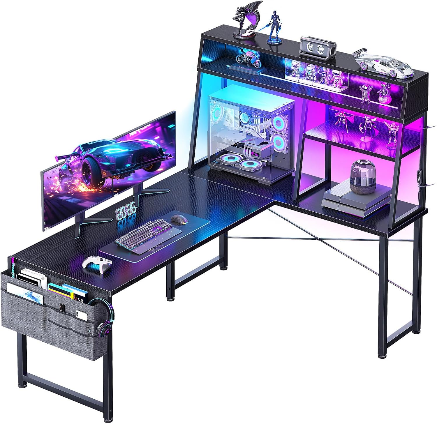 LED L-Shaped Desk 130cm