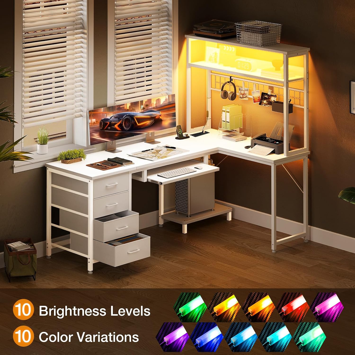 LED Corner Desk 59" photo 4