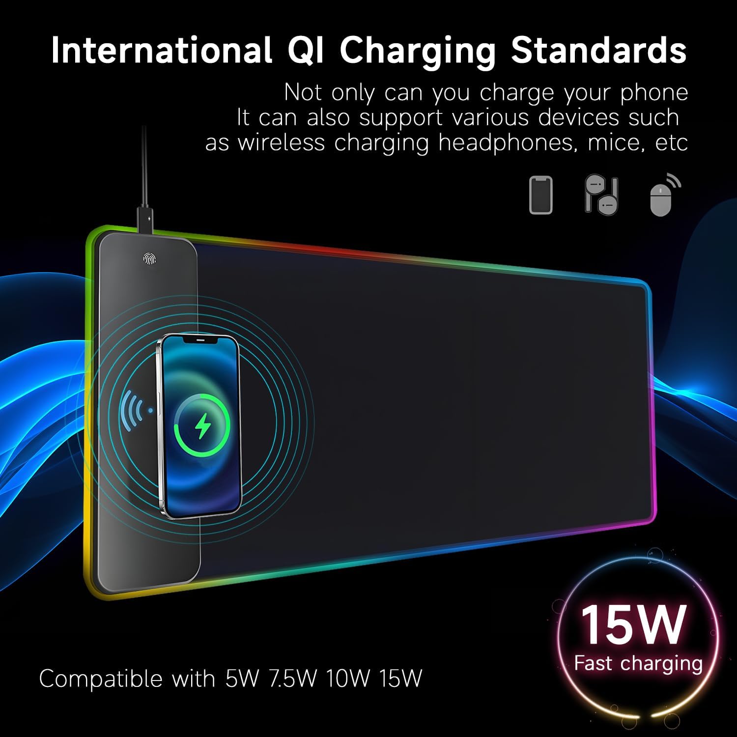 Wireless Charging Mouse Pad photo 4
