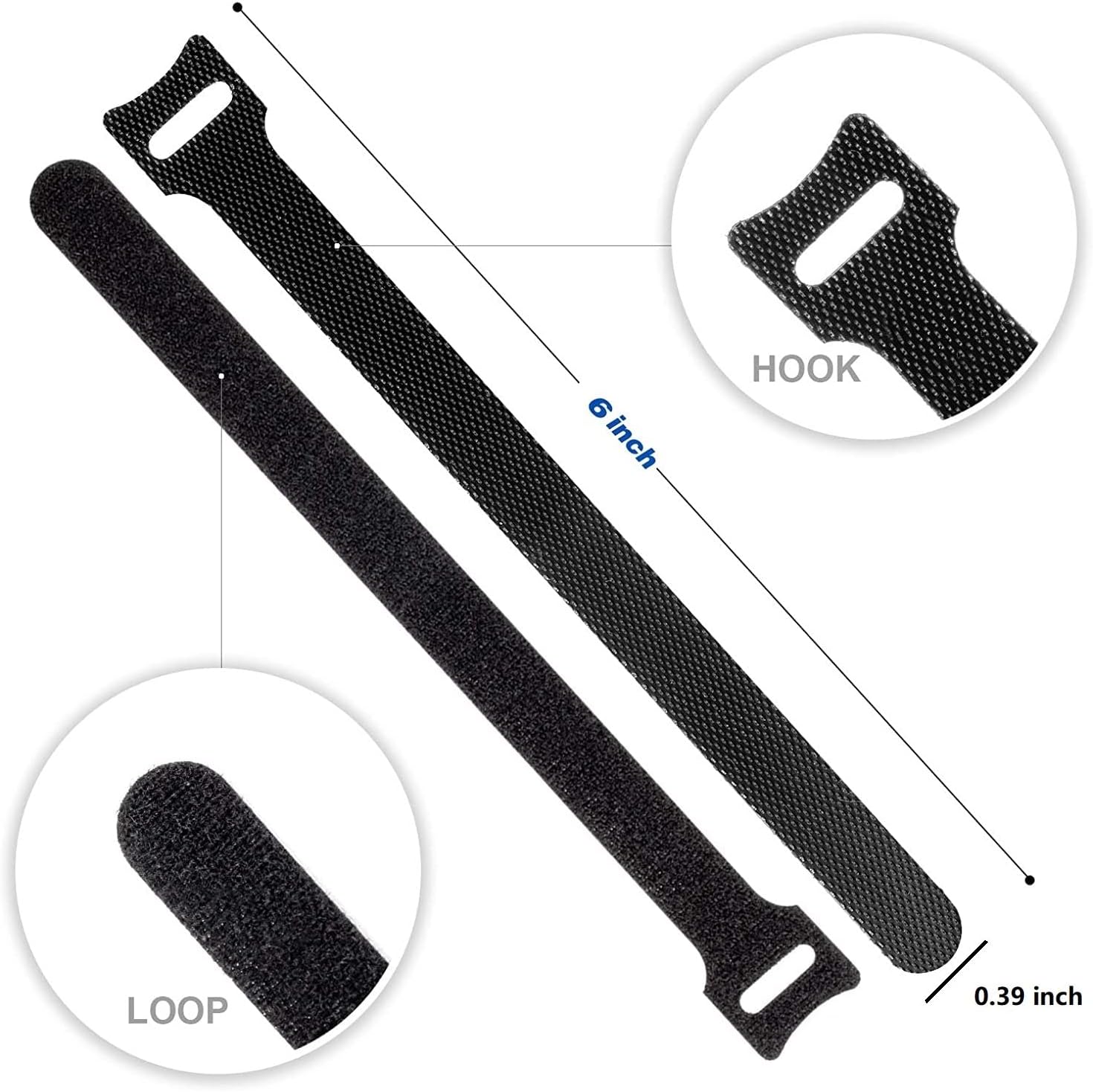 Reusable Cable Ties 100-Pack photo 3