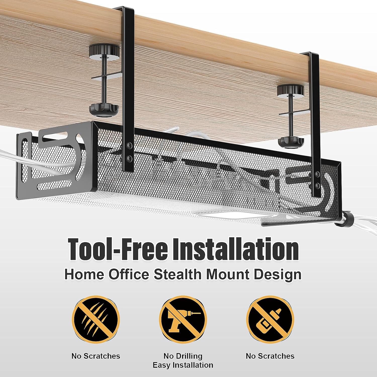 Under-Desk Cable Tray 39cm photo 3