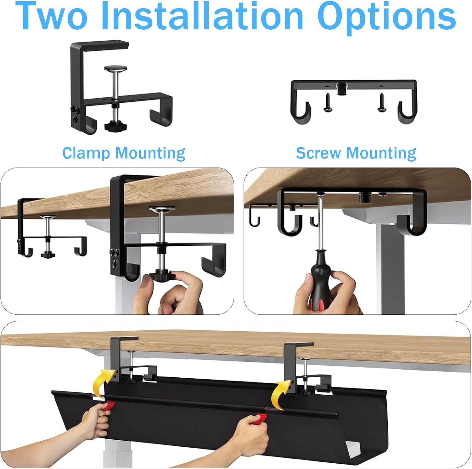 Under-Desk Cable Tray 92cm photo 5